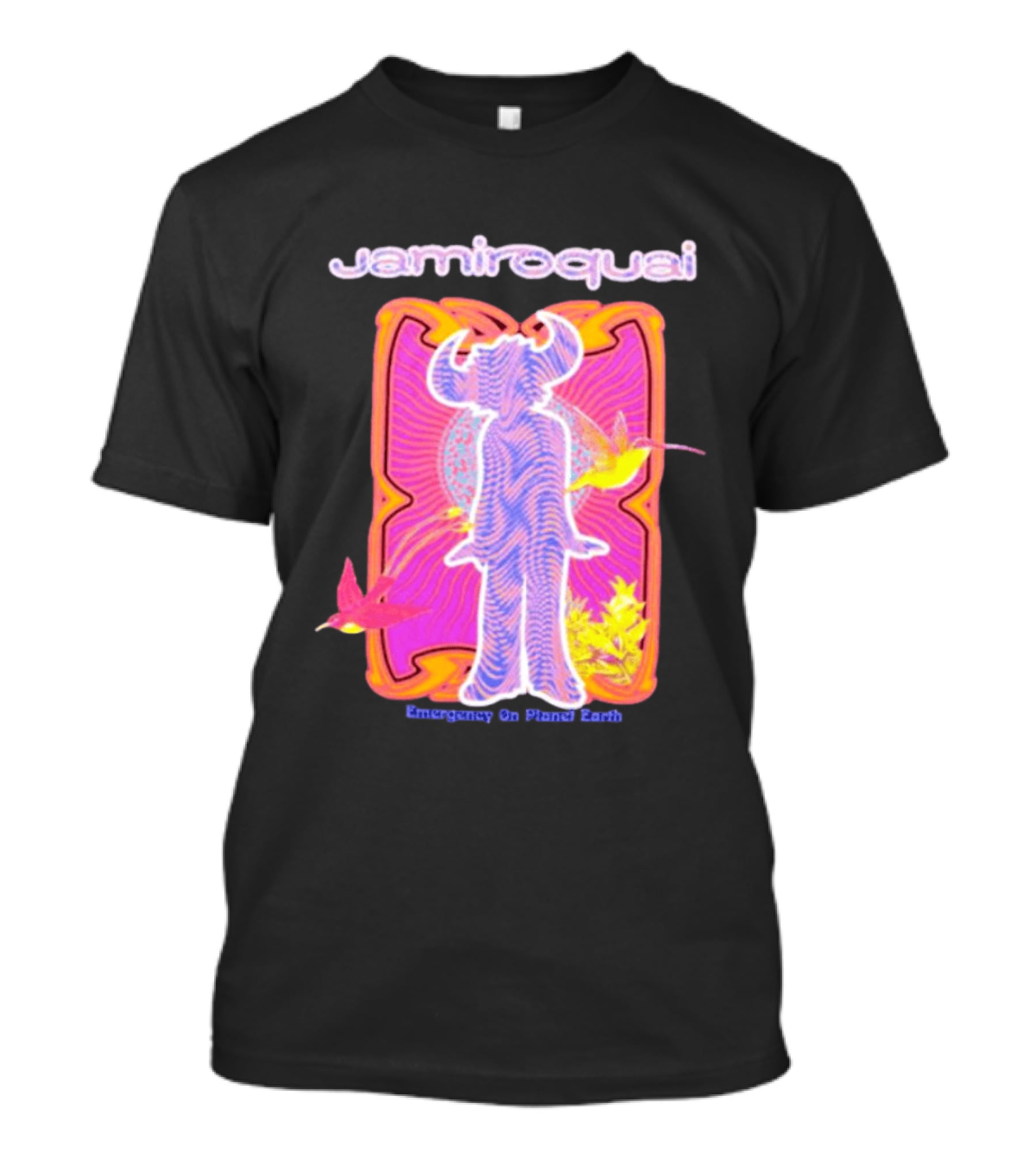 Jamiroquai Emergency On Planet Earth Psychedelic Vibrant Hummingbird T-Shirt
