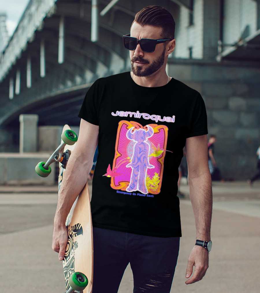 Jamiroquai Emergency On Planet Earth Psychedelic Vibrant Hummingbird T-Shirt