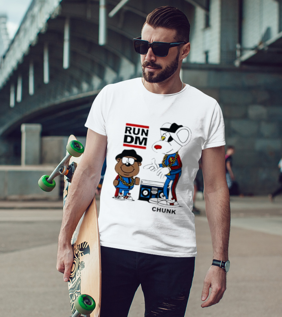 RUN DM Danger Mouse Penfold CHUNK With Boombox T-Shirt