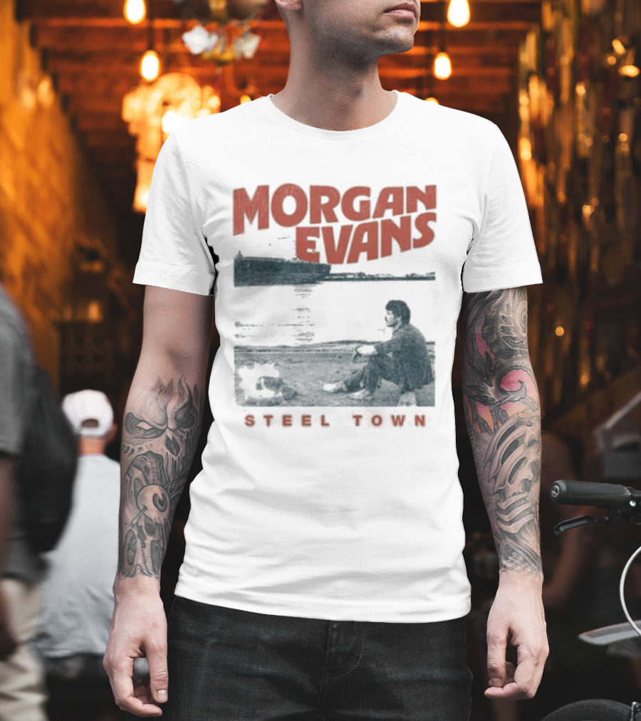Morgan Evans Steel Town Sunset Silhouette Rowboat T-Shirt