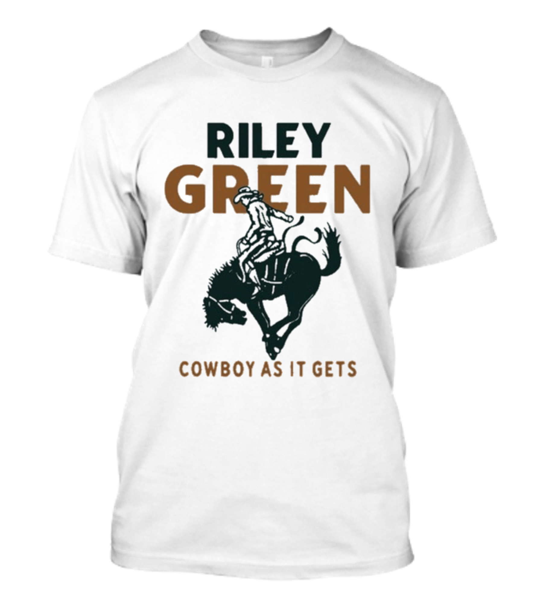 Riley Green Cowboy As It Gets Bronco Rider T-Shirt