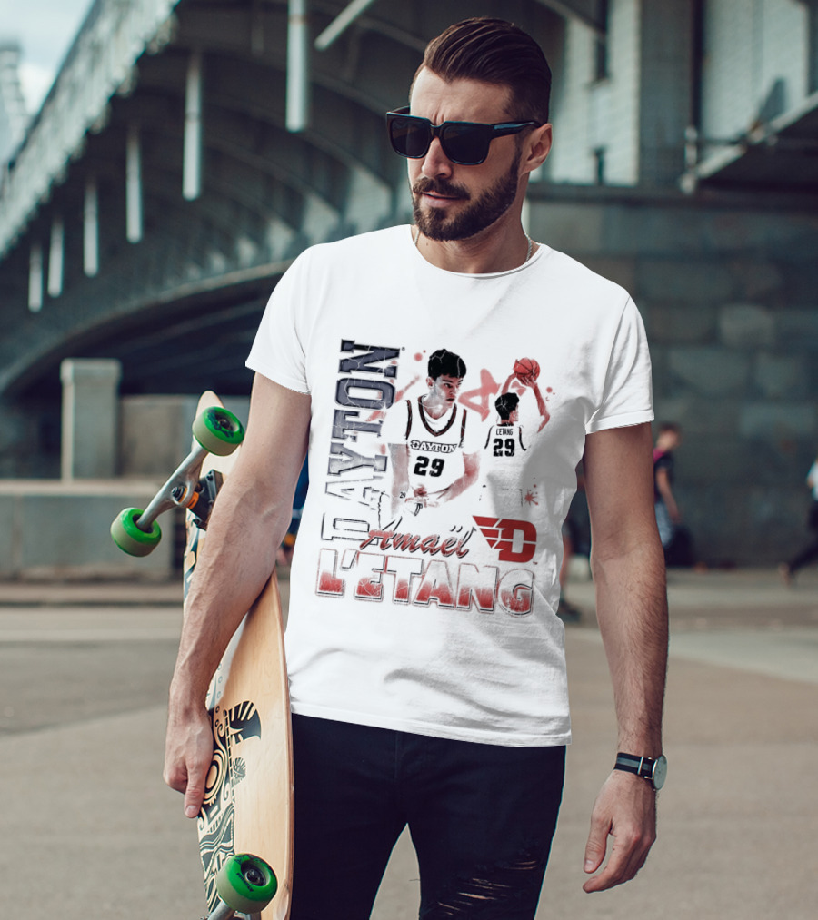 Dayton Flyers Amael L'Etang Basketball Player Number 29 T-Shirt