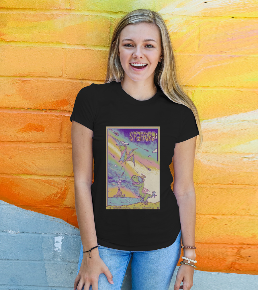 Spafford 3/15/14 Infinity Music Hall Hartford CT Dinosaur Kite T-Shirt