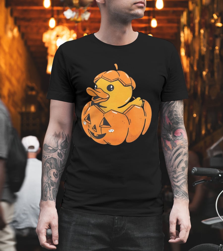 Rubber Duck Pumpkin Halloween Jack O' Lantern T-Shirt