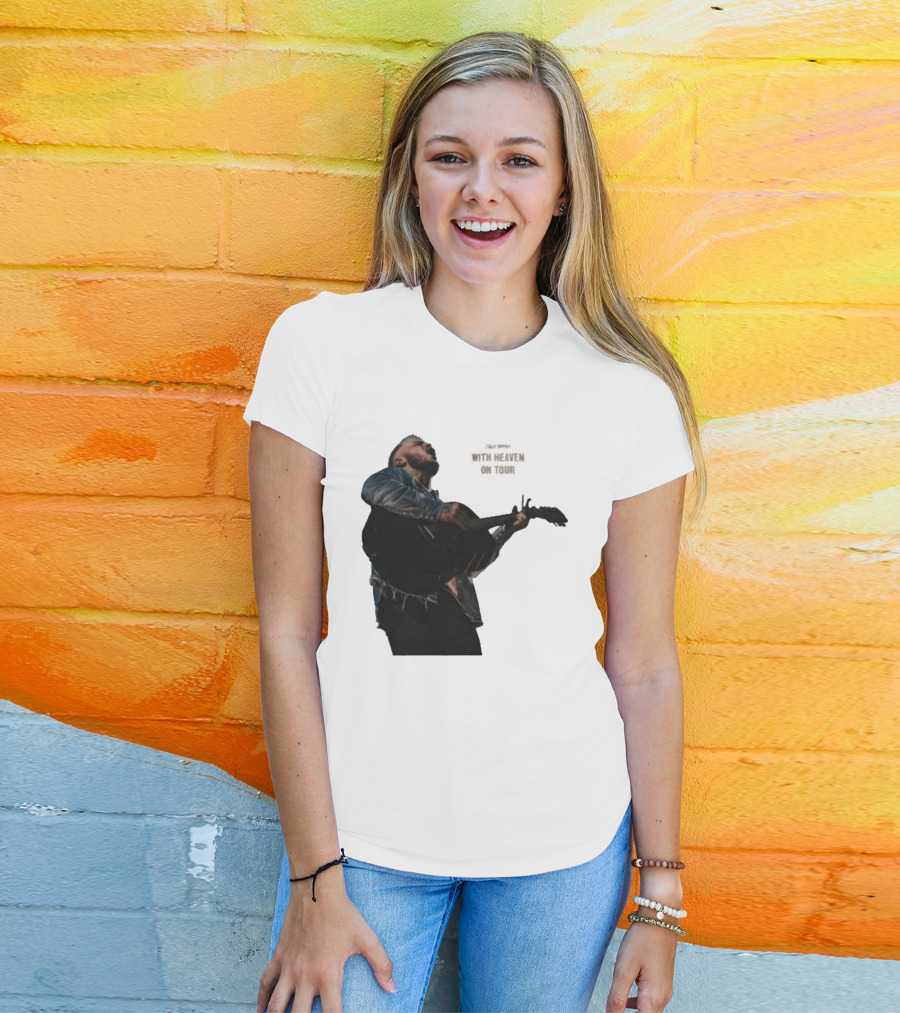 Zach Bryan Heaven On Top Photo Tour Denim Acoustic Performance T-Shirt