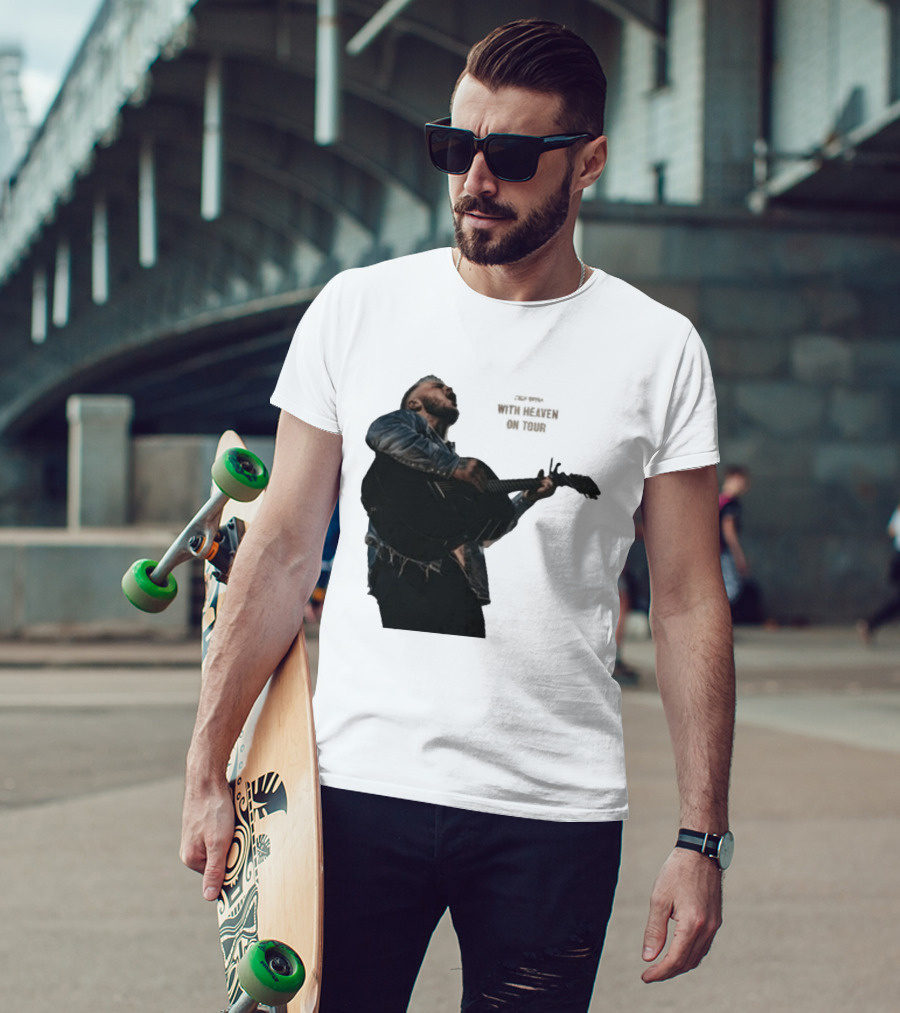 Zach Bryan Heaven On Top Photo Tour Denim Acoustic Performance T-Shirt