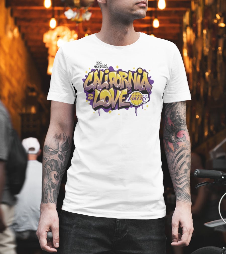 Los Angeles Lakers California Love NBA X Tupac Graffiti T-Shirt