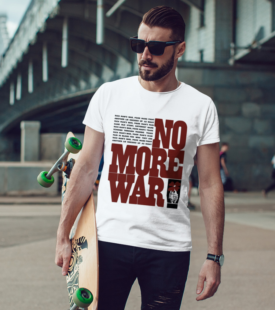 No More War Wear The Peace Flower Grenade T-Shirt