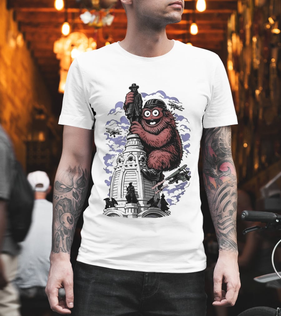 Gritty Kong Embrace Philadelphia City Hall T-Shirt