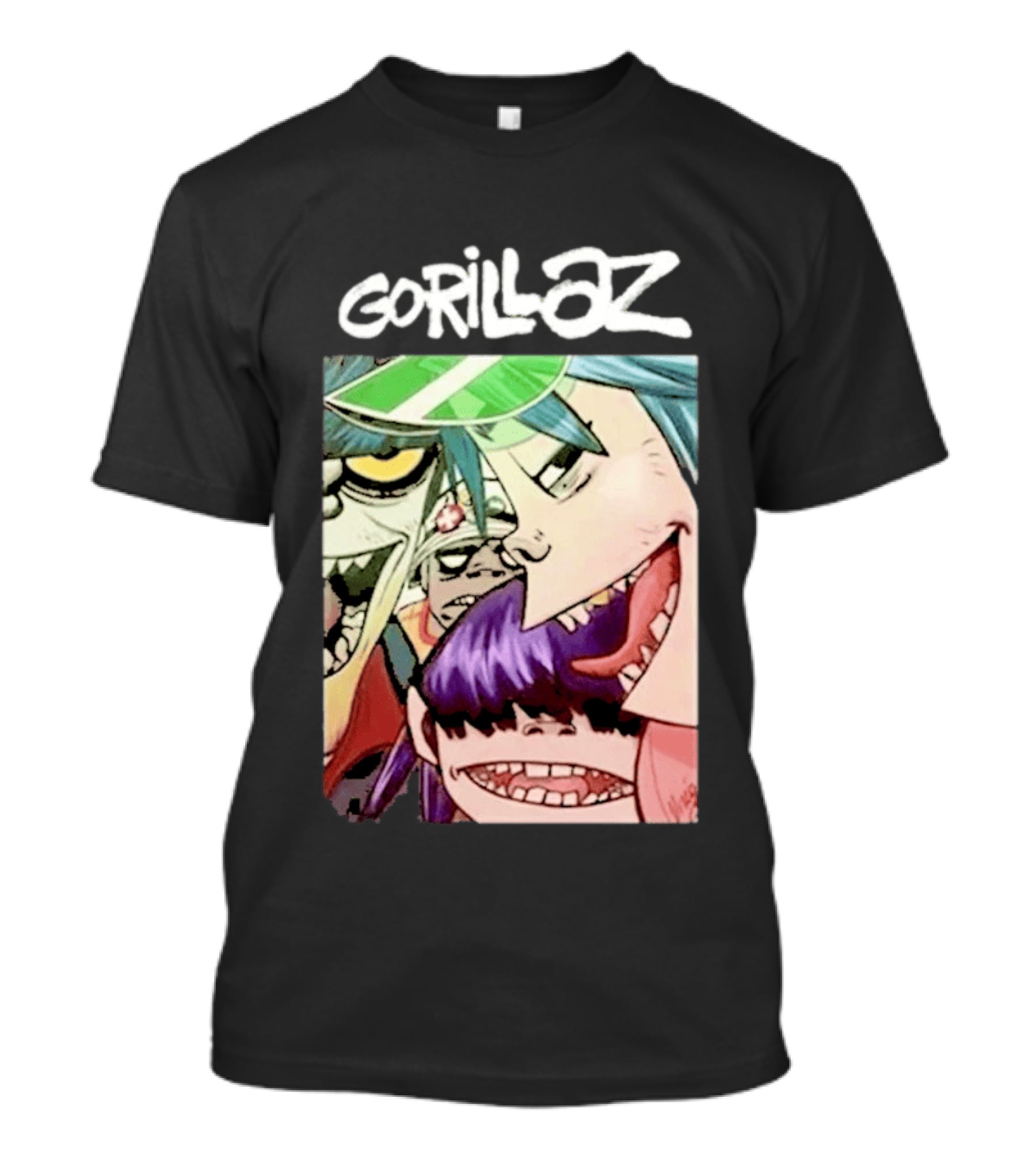 Gorillaz Cartoon Band Characters Art Comic T-Shirt