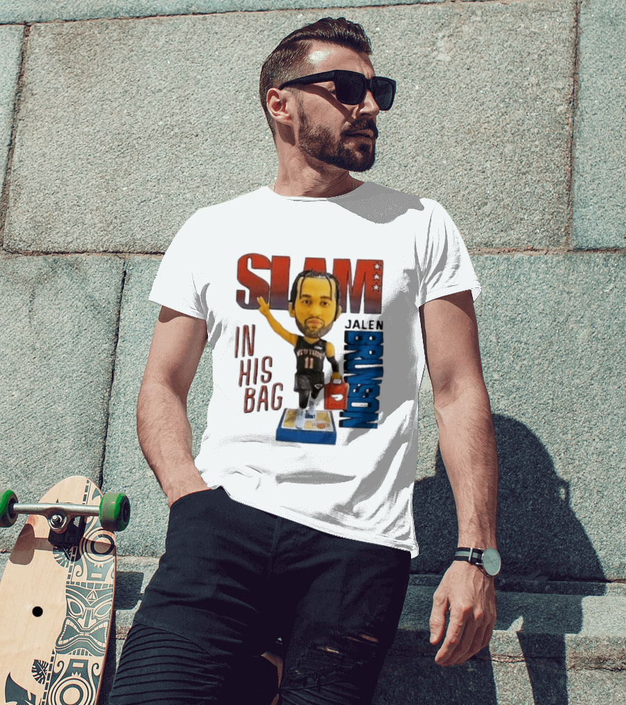 Slam Jalen Brunson In His Bag Basketball Figure 2026 T-Shirt