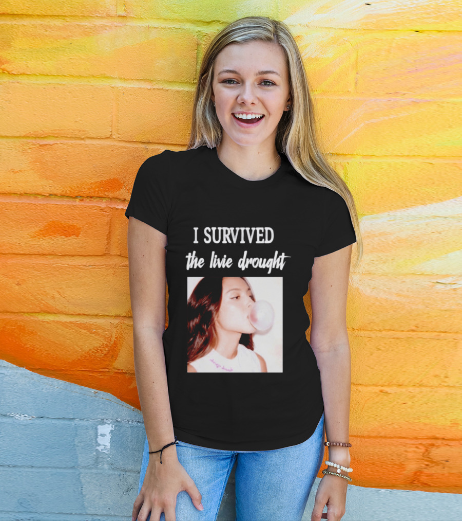Olivia Rodrigo I Survived The Livie Drought Bubblegum Aesthetic T-Shirt
