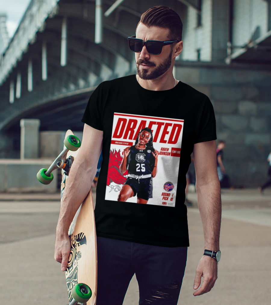 Raven Johnson Drafted Round 1 Pick 10 Indiana Fever WNBA 2026 T-Shirt