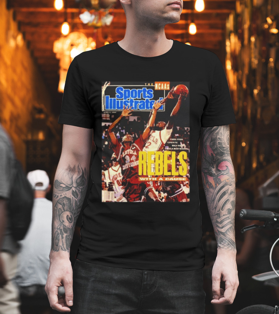 Sports Illustrated NCAA Rebels With A Cause April 1990 Final Four Loyola Marymount T-Shirt