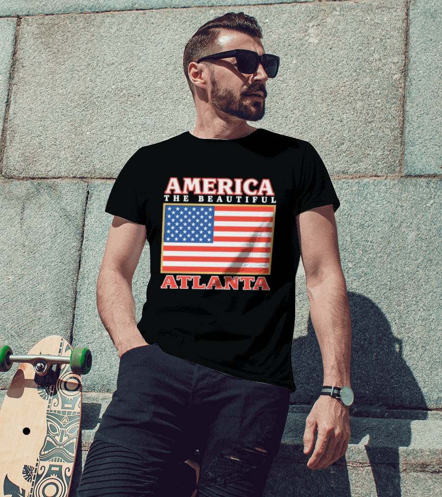 America The Beautiful Atlanta American Flag T-Shirt