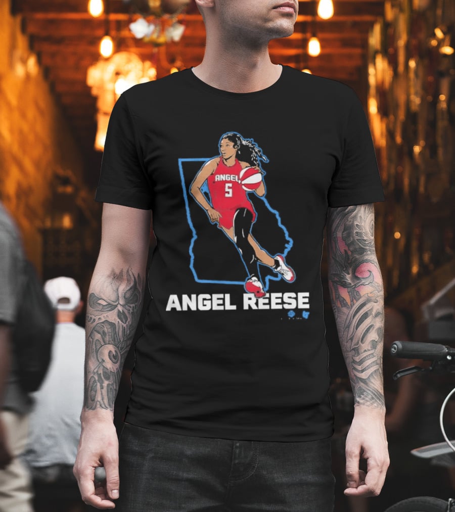 Angel Reese Basketball Player In Red Jersey Georgia State T-Shirt