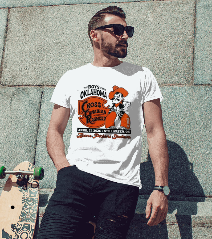 Oklahoma State Cowboys Cross Canadian Ragweed Tour 2026 Stillwater Boone Pickens Stadium T-Shirt