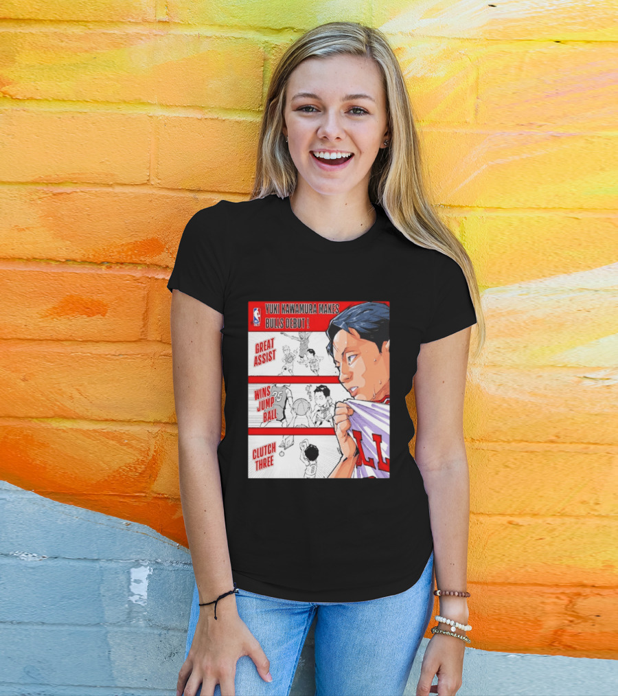 Yuki Kawamura Makes Bulls Debut Great Assist Jump Ball Clutch Three T-Shirt