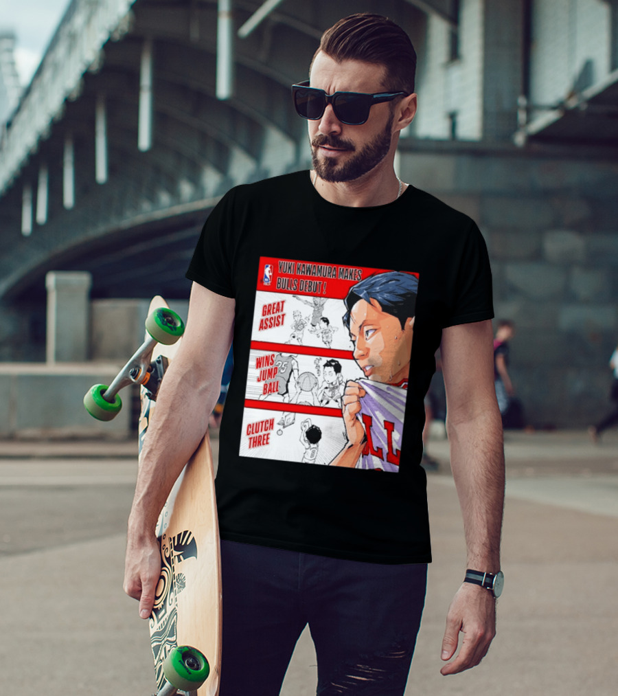 Yuki Kawamura Makes Bulls Debut Great Assist Jump Ball Clutch Three T-Shirt