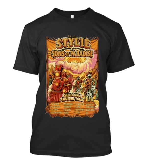 Stylie And Sons Of Paradise California Cruisin 2026 Tour T-Shirt