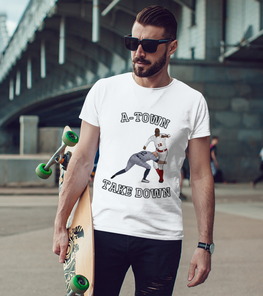 A Town Take Down Braves Baseball Action Scene T-Shirt