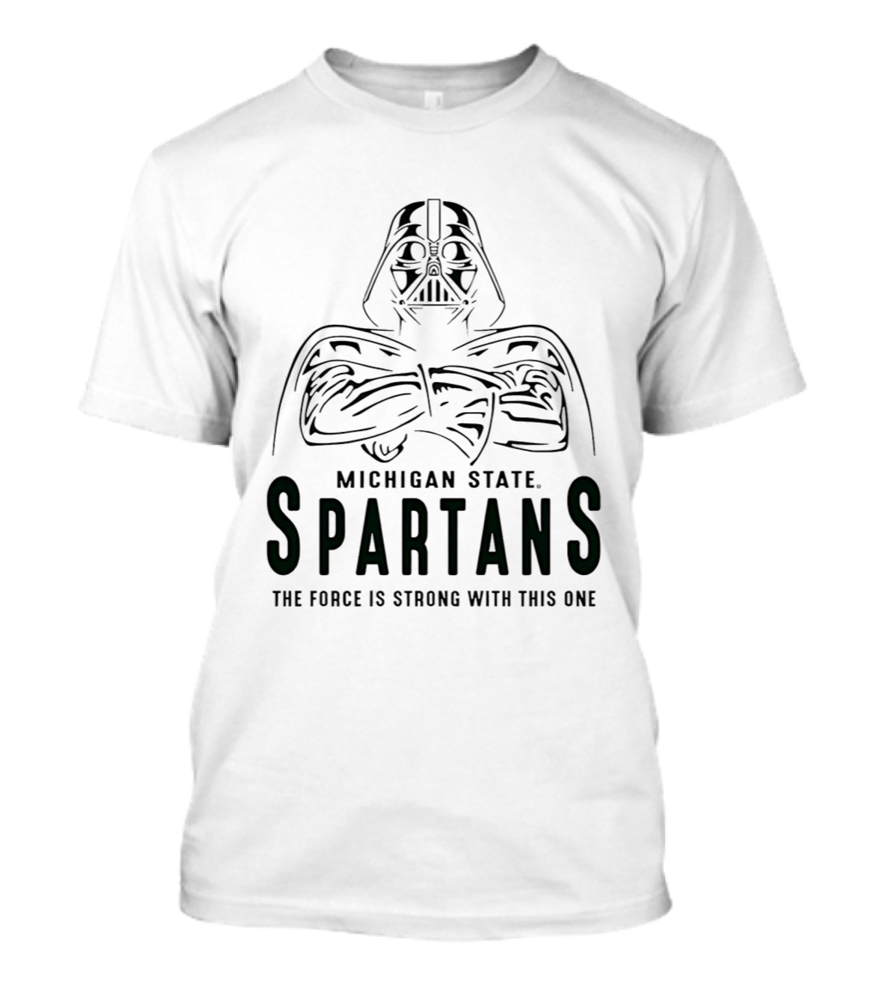 Star Wars Darth Vader Michigan State Spartans The Force Is Strong With This One T-Shirt