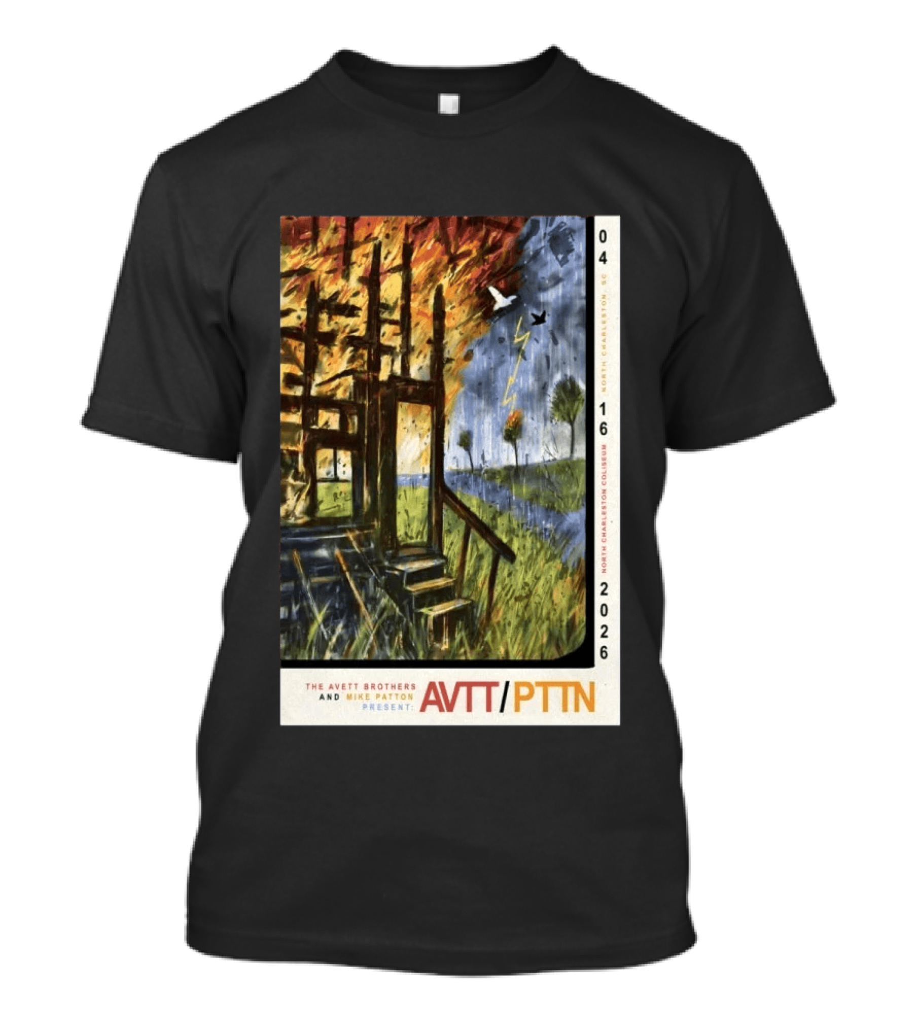 The Avett Brothers Mike Patton Presents AVTT PTTN April 16 2026 North Charleston Coliseum T-Shirt