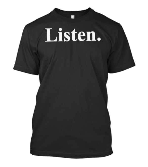 Zak Butters Wearing Listen. T-Shirt