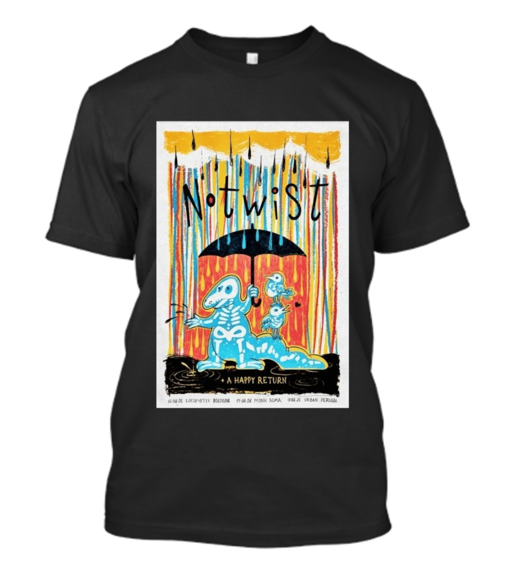 Notwist A Happy Return Tour Italy April 2026 Locomotiv Monk T-Shirt