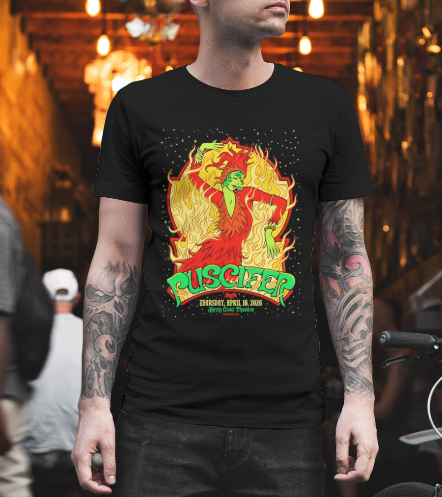 Puscifer Akron Civic Theatre April 16 2026 The Normal Isn't Tour Fiery Dancer T-Shirt