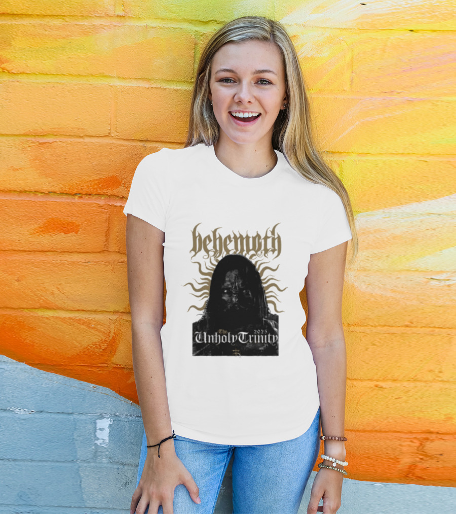 Behemoth The Unholy Trinity Sunburst Symbol Dark T-Shirt