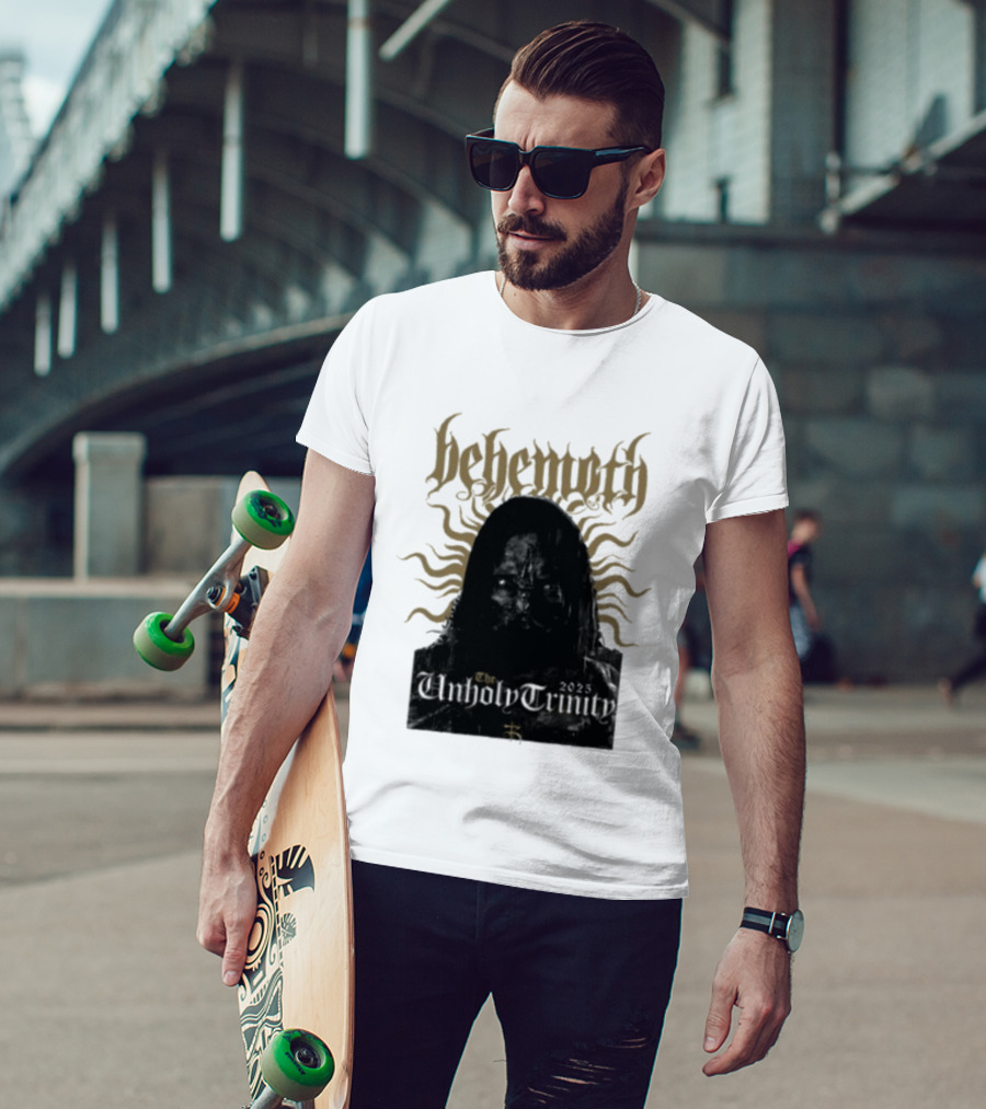 Behemoth The Unholy Trinity Sunburst Symbol Dark T-Shirt