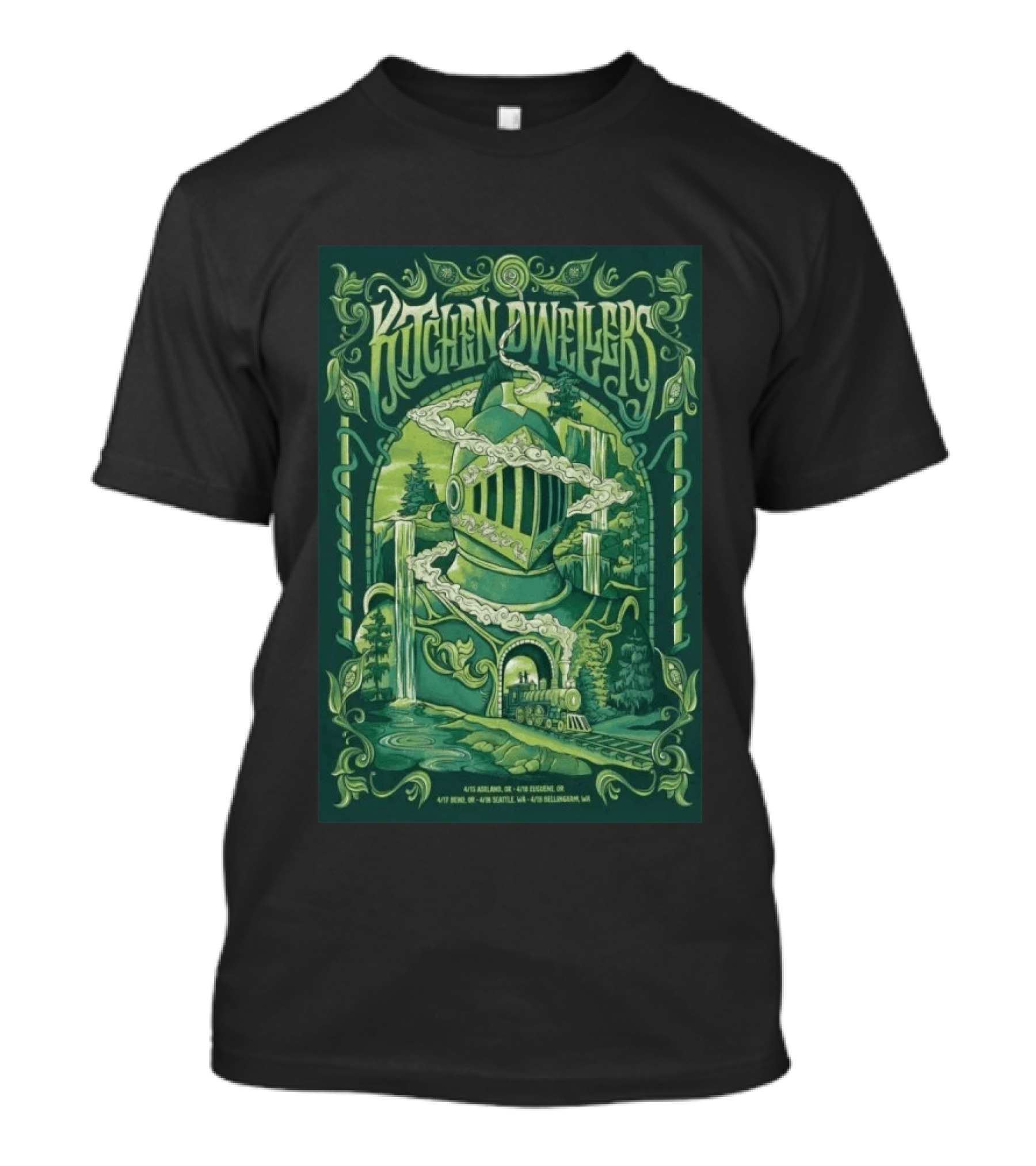 Kitchen Dwellers April 2026 Tour With Train And Nature T-Shirt
