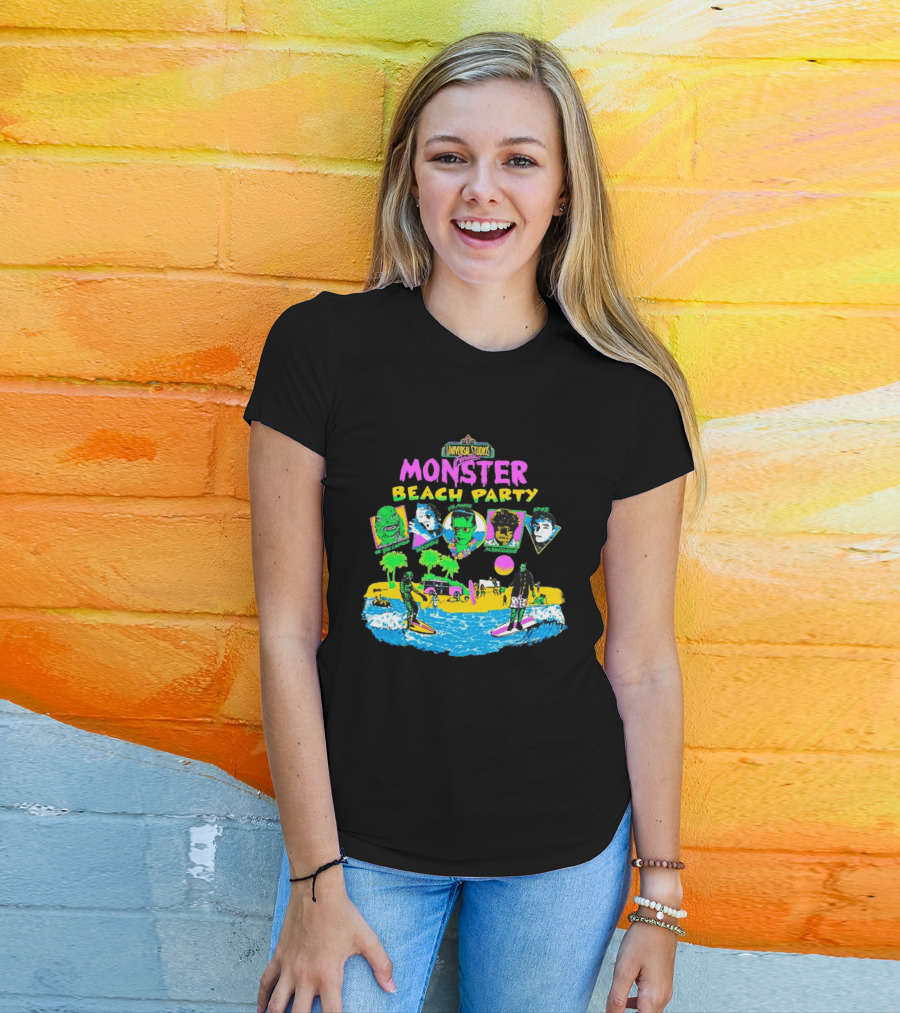 Universal Studios Florida Monster Beach Party The Big Lagoona Deadhead Frankie Retro Style Fun T-Shirt