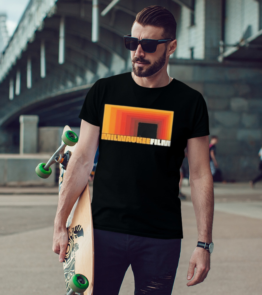 Milwaukee Film Retro Gradient Rectangle T-Shirt