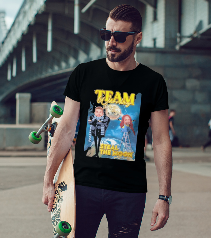 Team Warrkey Strictly Steal The Moon Dancing Planet Earth T-Shirt