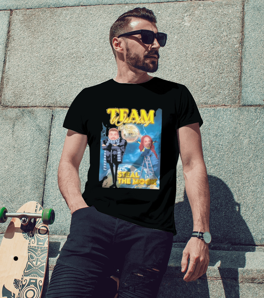Team Warrkey Strictly Steal The Moon Dancing Planet Earth T-Shirt