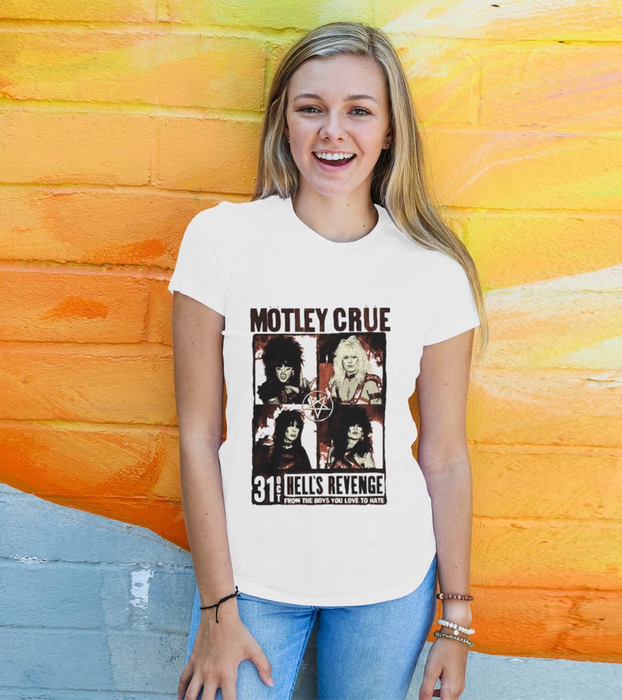 Motley Crue Hell's Revenge 31 Oct From The Boys You Love To Hate Flyer T-Shirt
