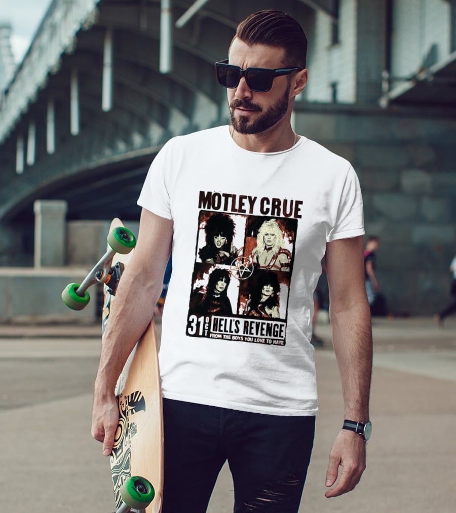 Motley Crue Hell's Revenge 31 Oct From The Boys You Love To Hate Flyer T-Shirt