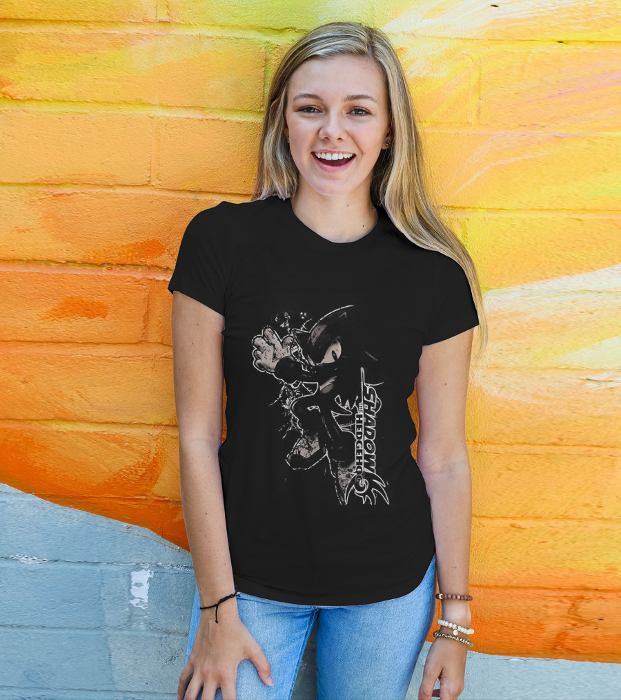 Shadow The Hedgehog Sega Character Pose Action T-Shirt