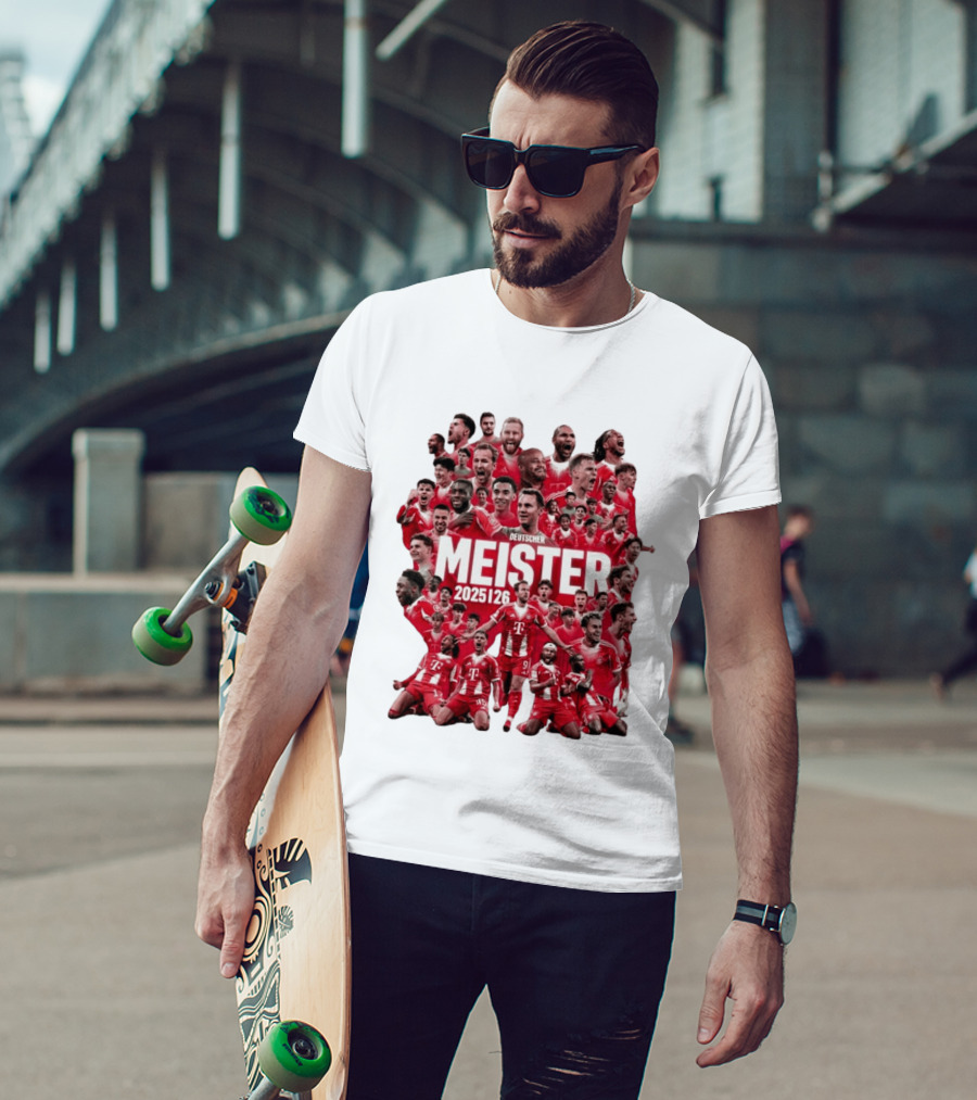 Bayern Deutscher Meister 2025 2026 Players Celebration T-Shirt