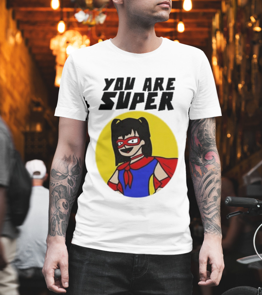 You Are Super Hero Girl With Red Cape And Mask T-Shirt
