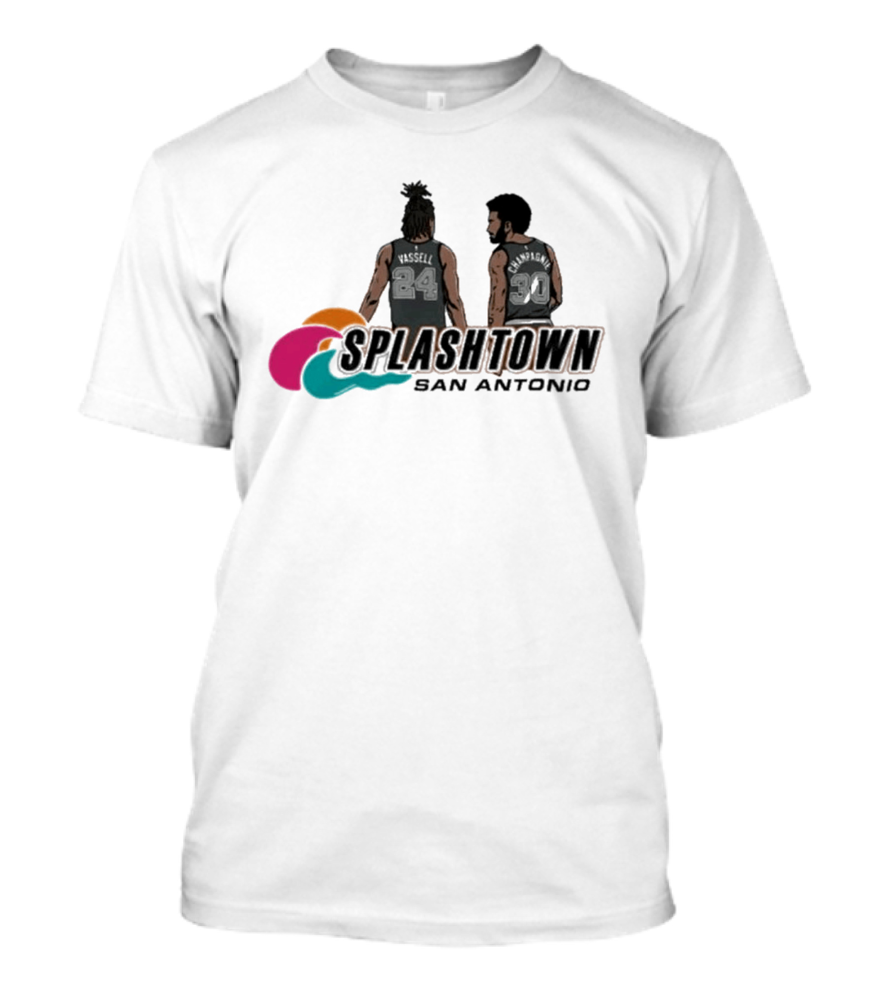 Splashtown San Antonio Devin Vassell 24 Julian Champagnie 30 T-Shirt