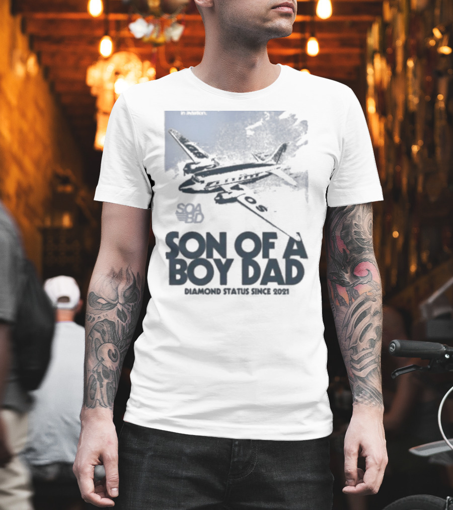 Son Of A Boy Dad Airline Pocket T-Shirt