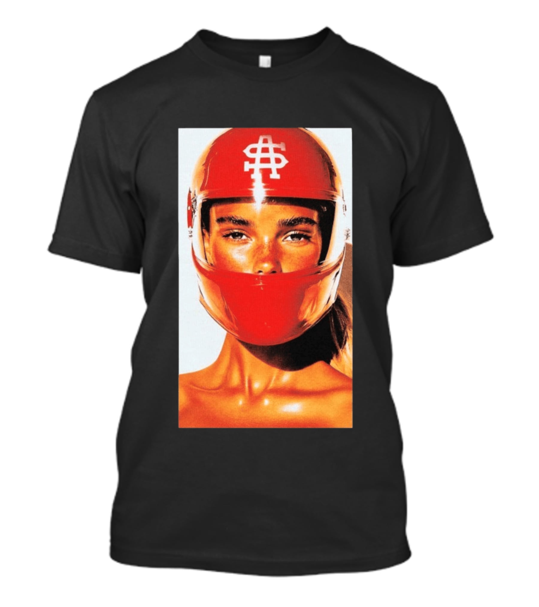 Sauna Sa Race Girl Helmet Icon Red Racing T-Shirt