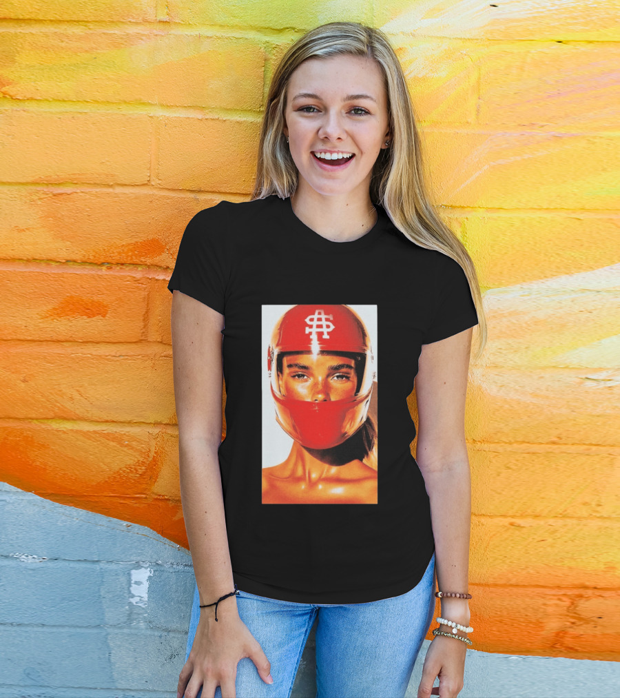 Sauna Sa Race Girl Helmet Icon Red Racing T-Shirt
