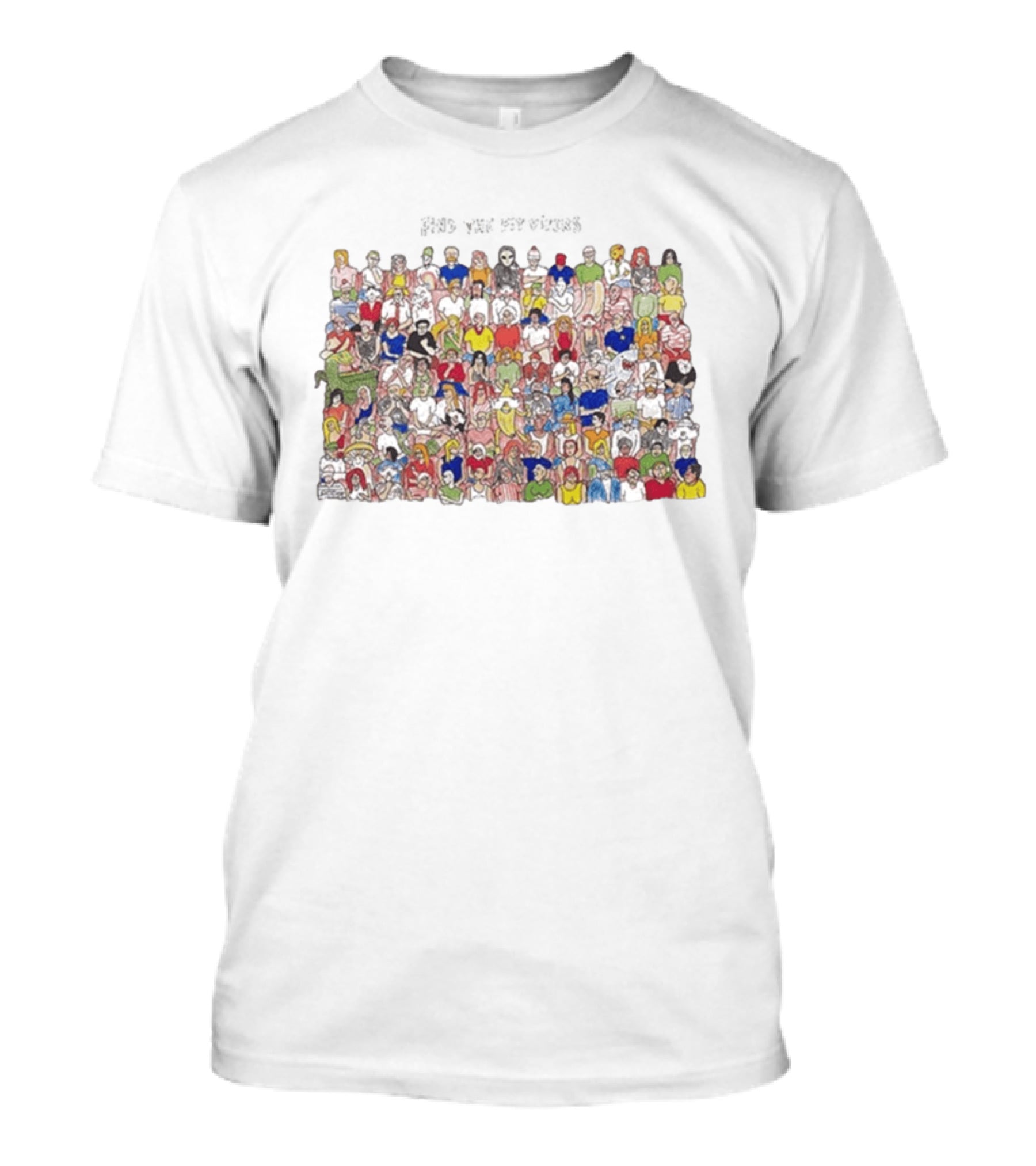 Find The Pit Vipers Crowd Search Puzzle T-Shirt
