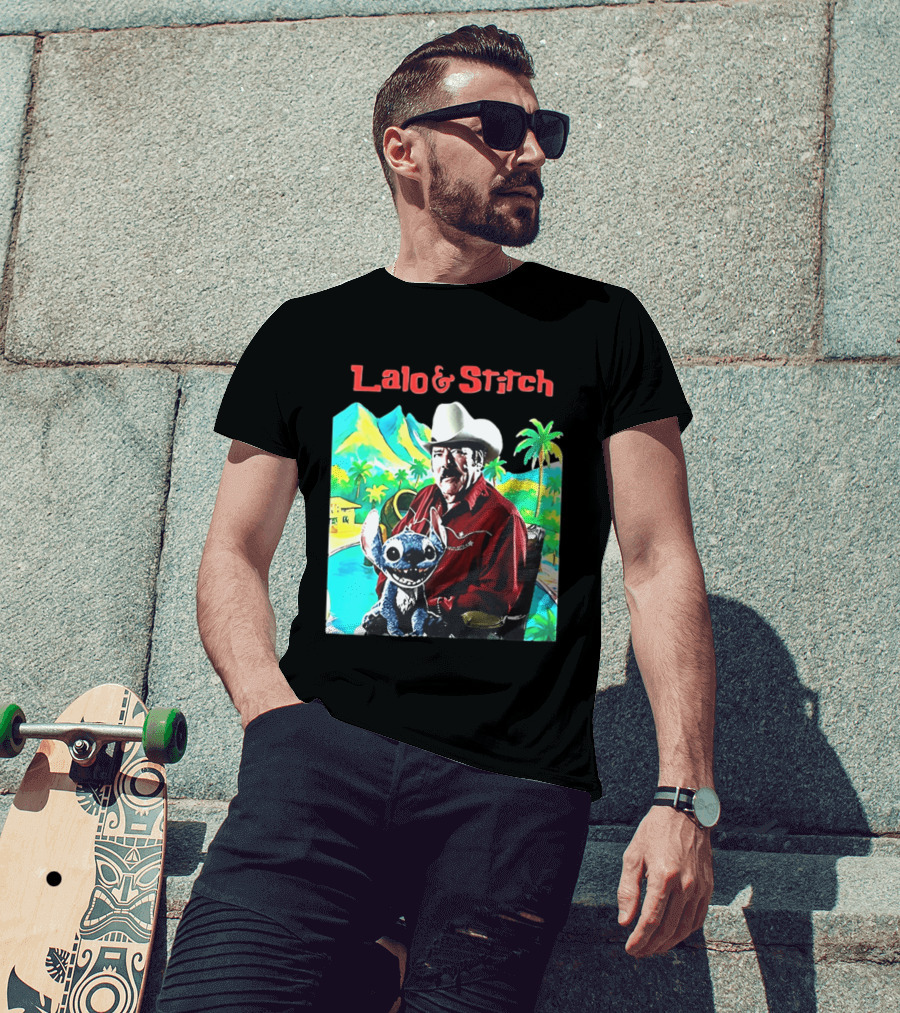 Lalo And Stitch Cowboy Hat Tropical T-Shirt
