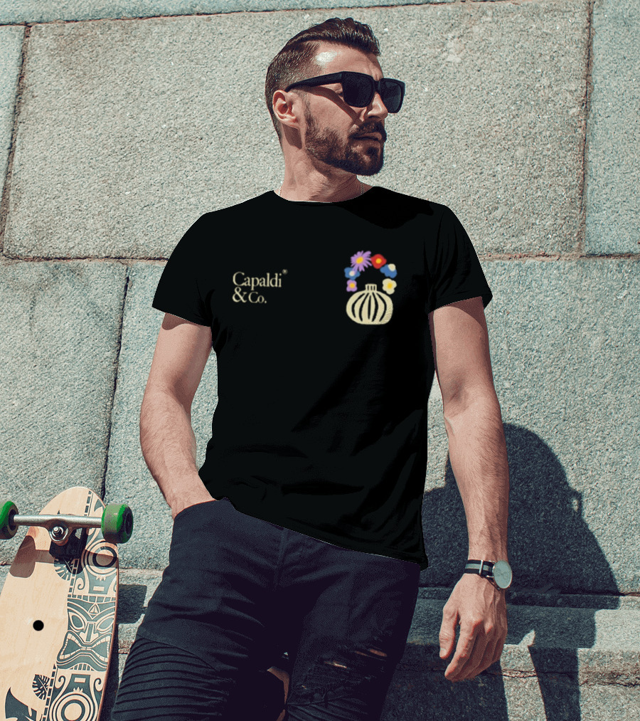 Capaldi & Co Flower Pot Colorful Blooms T-Shirt