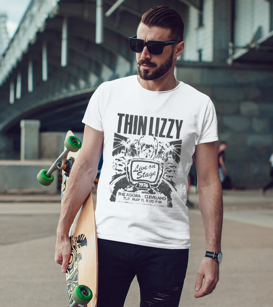 Thin Lizzy Live On Stage 1976 The Agora Cleveland May 11 9PM T-Shirt